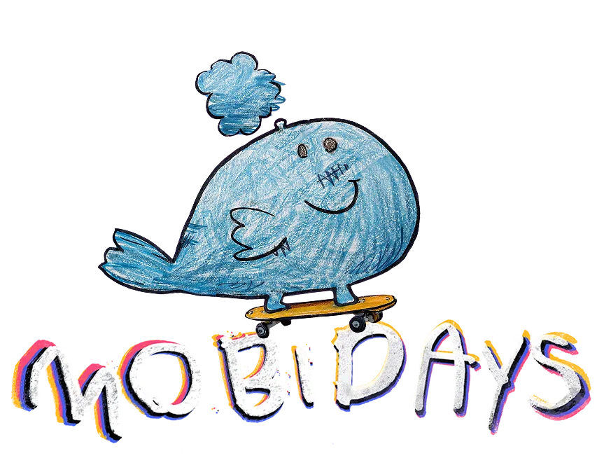 Balena mascotte di Mobidays e logo